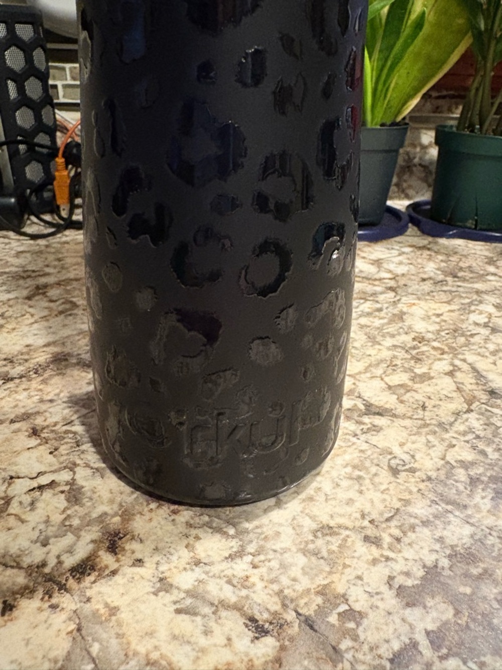 Cirkul Black Leopard Print Water Bottle with White Lid - Picture 3 of 7